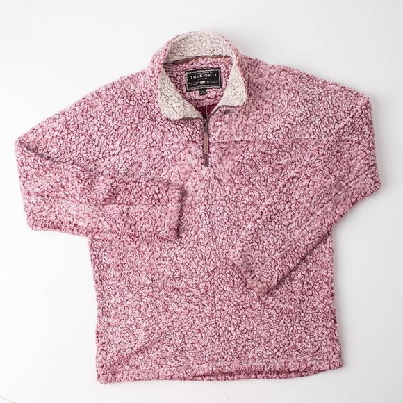 True Grit Jackets & Blazers - True Grit American Outdoor Co Medium Sherpa Pullover 1/4 Zip Fleece Shirt